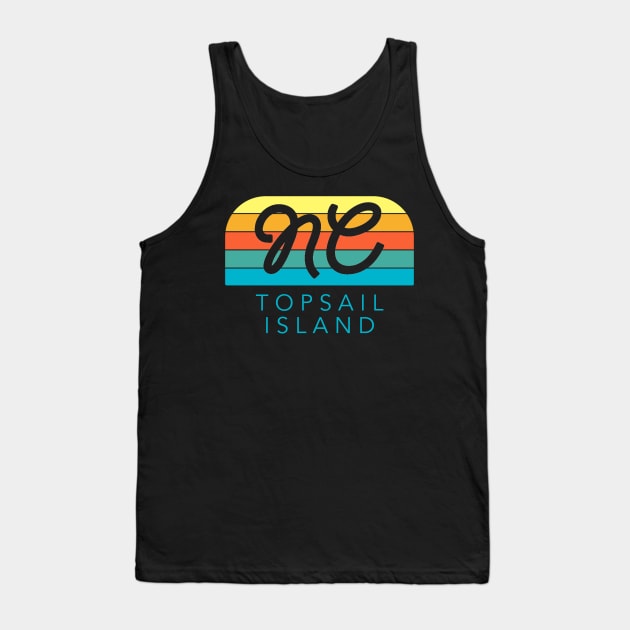 Topsail Island Sunrise Summer Vacation in NC Tank Top by Contentarama